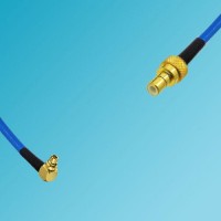 MMCX Male Right Angle to SMB Male Semi-Flexible Cable