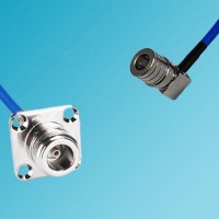 N 4 Hole Female to QMA Male Right Angle Semi-Flexible Cable