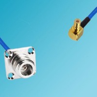 N 4 Hole Female to SMB Male Right Angle Semi-Flexible Cable