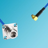 N 4 Hole Female to SMP Female Right Angle Semi-Flexible Cable