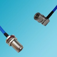 N Bulkhead Female to QMA Male Right Angle Semi-Flexible Cable