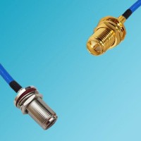 N Bulkhead Female to RP SMA Bulkhead Female Semi-Flexible Cable