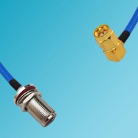 N Bulkhead Female to SMA Male Right Angle Semi-Flexible Cable