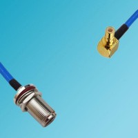 N Bulkhead Female to SMB Male Right Angle Semi-Flexible Cable