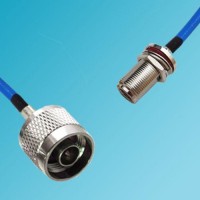 N Male to N Bulkhead Female Semi-Flexible Cable