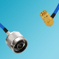 N Male to SMA Male Right Angle Semi-Flexible Cable