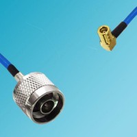 N Male to SMB Female Right Angle Semi-Flexible Cable