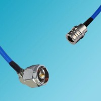 N Male Right Angle to QMA Male Semi-Flexible Cable