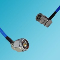 N Male Right Angle to QMA Male Right Angle Semi-Flexible Cable
