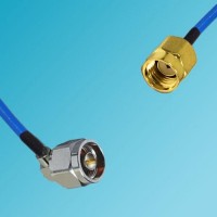 N Male Right Angle to RP SMA Male Semi-Flexible Cable