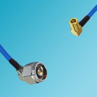 N Male Right Angle to SMB Female Right Angle Semi-Flexible Cable