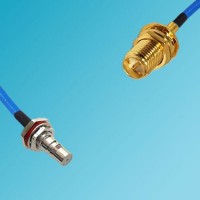 QMA Bulkhead Female to RP SMA Bulkhead Female Semi-Flexible Cable