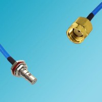 QMA Bulkhead Female to RP SMA Male Semi-Flexible Cable