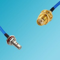 QMA Bulkhead Female to SMA Bulkhead Female Semi-Flexible Cable