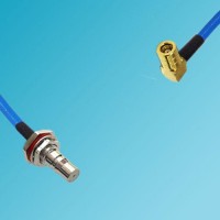 QMA Bulkhead Female to SMB Female Right Angle Semi-Flexible Cable