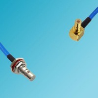 QMA Bulkhead Female to SMB Male Right Angle Semi-Flexible Cable