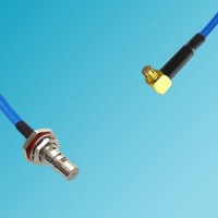 QMA Bulkhead Female to SMP Female Right Angle Semi-Flexible Cable