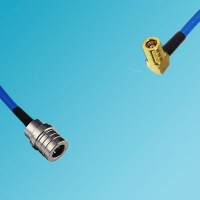 QMA Male to SMB Female Right Angle Semi-Flexible Cable