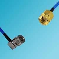 QMA Male Right Angle to RP SMA Male Semi-Flexible Cable
