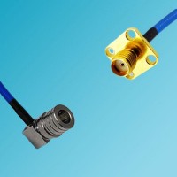 QMA Male Right Angle to SMA 4 Hole Female Semi-Flexible Cable