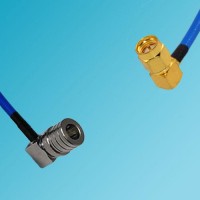 QMA Male Right Angle to SMA Male Right Angle Semi-Flexible Cable