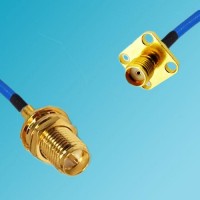 RP SMA Bulkhead Female to SMA 4 Hole Female Semi-Flexible Cable