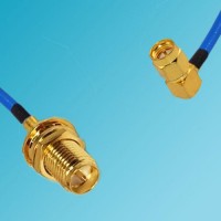RP SMA Bulkhead Female to SMA Male Right Angle Semi-Flexible Cable
