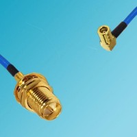 RP SMA Bulkhead Female to SMB Female Right Angle Semi-Flexible Cable
