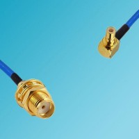 SMA Bulkhead Female to SMB Male Right Angle Semi-Flexible Cable