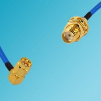 SMA Male Right Angle to SMA Bulkhead Female Semi-Flexible Cable