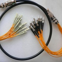 12 Strand LC ST 62.5 Multimode Outdoor Waterproof Patch Cable
