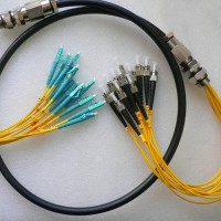 12 Strand LC/UPC ST/UPC Singlemode Outdoor Waterproof Patch Cable