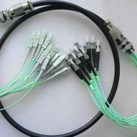 12 Strand SC ST OM4 Multimode Outdoor Waterproof Patch Cable