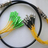 12 Strand SC/APC ST/UPC Singlemode Outdoor Waterproof Patch Cable