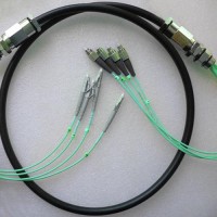 4 Strand FC LC OM4 Multimode Outdoor Waterproof Patch Cable