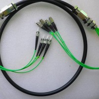 4 Strand FC ST OM3 Multimode Outdoor Waterproof Patch Cable