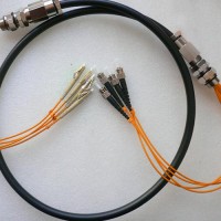 4 Strand LC ST 62.5 Multimode Outdoor Waterproof Patch Cable