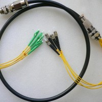 4 Strand LC/APC ST/UPC Singlemode Outdoor Waterproof Patch Cable
