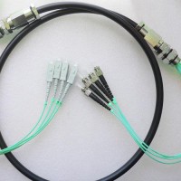 4 Strand SC ST OM4 Multimode Outdoor Waterproof Patch Cable