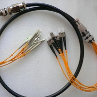 6 Strand LC ST 62.5 Multimode Outdoor Waterproof Patch Cable