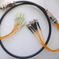 6 Strand SC ST 62.5 Multimode Outdoor Waterproof Patch Cable
