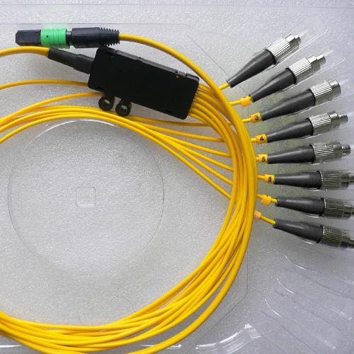 8 Fiber MPO/APC FC 9/125 OS2 Singlemode Fanout Patch Cable