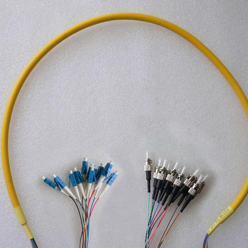 12 Fiber LC/UPC ST/UPC 9/125 OS2 Singlemode Patch Cable