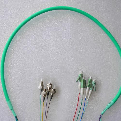 4 Fiber FC/PC LC/PC 50/125 OM4 Multimode Patch Cable