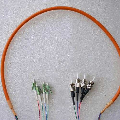 4 Fiber LC/PC ST/PC 50/125 OM2 Multimode Patch Cable