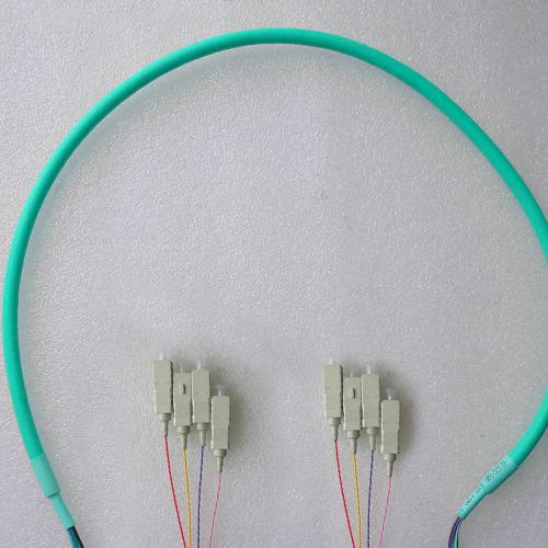 4 Fiber SC/PC SC/PC 50/125 OM4 Multimode Patch Cable