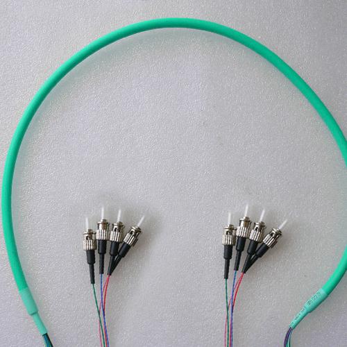 4 Fiber ST/PC ST/PC 50/125 OM4 Multimode Patch Cable