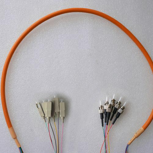 6 Fiber SC/PC ST/PC 50/125 OM2 Multimode Patch Cable